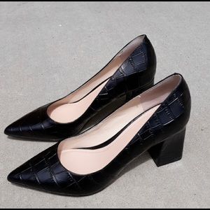 Marc Fisher Zala Croc block heel